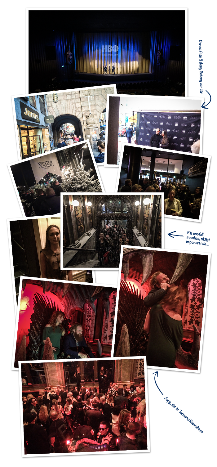 Game Of Thrones Säsong 4 launch Party Stockholm collage