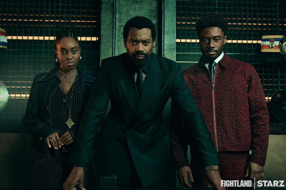 Anita-Joy Uwajeh som Cece Marshall, Nicholas Pinnock som Kingsley Marshall och Charles Babalola som Zeek Marshall i Fightland
